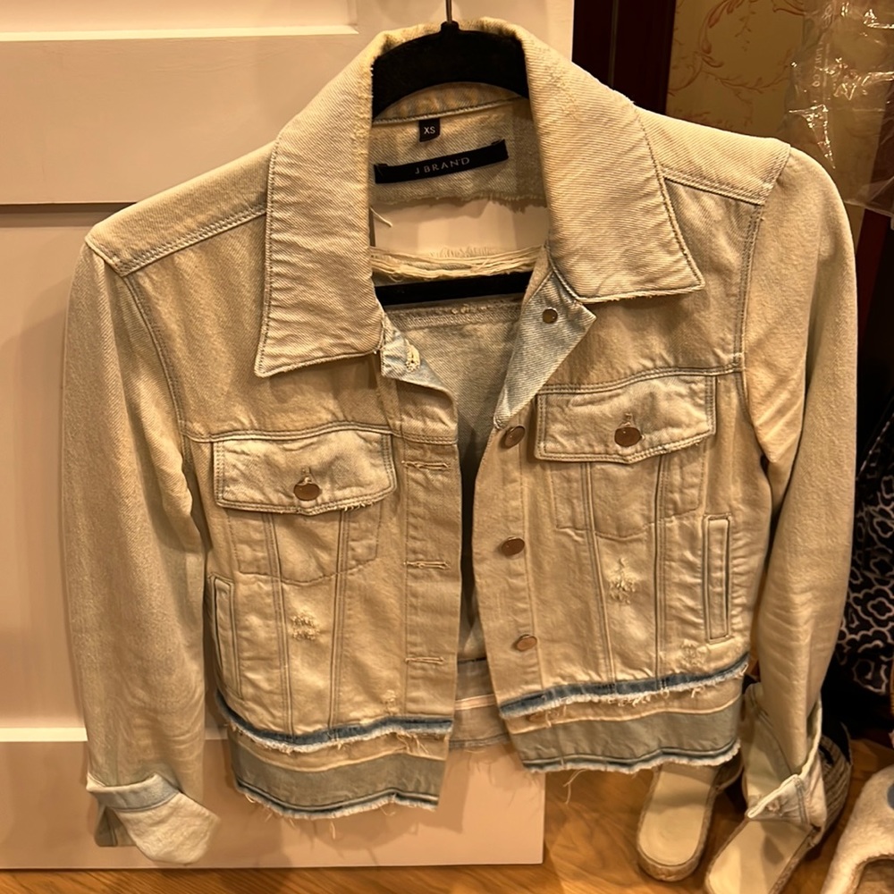 j brand denim jacket size xs worn 1x